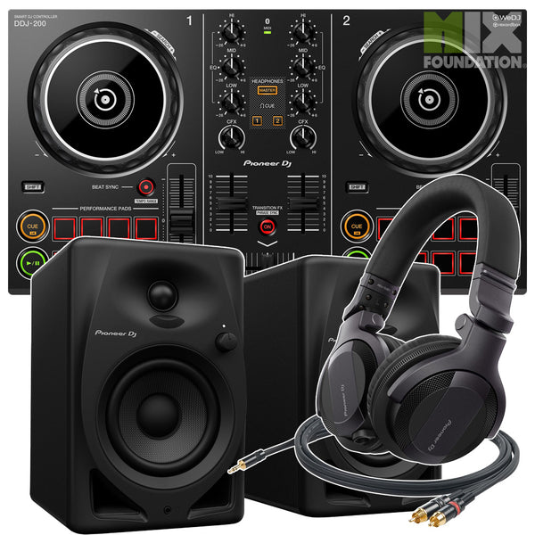 Pioneer DDJ-200 DJ Controller Beginner Package 2 - Mix Foundation