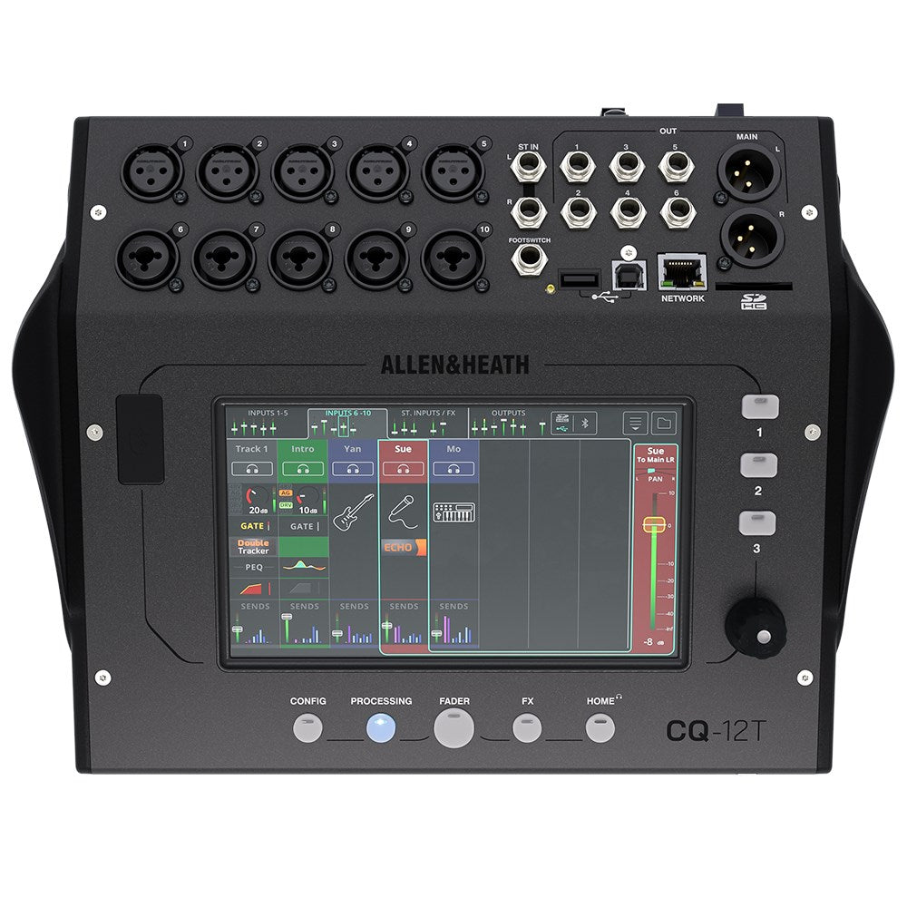 Allen & Heath CQ-12T Compact 12-Channel Touchscreen Digital Mixer w/ Wi-Fi, Bluetooth & SD/USB