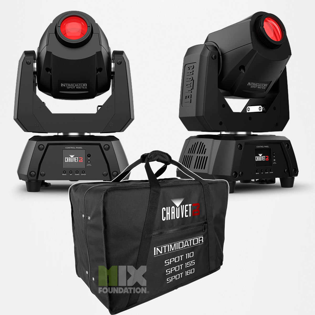 Chauvet DJ INTIMIDATOR SPOT 160 ILS LED Moving Head Spot x 2 + Bag | Package Bundle