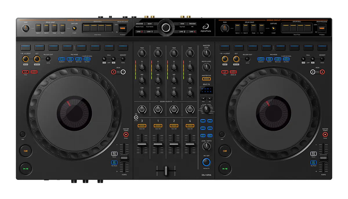 AlphaTheta DDJ-GRV6 4-Channel Performance DJ Controller for Rekordbox & Serato DJ Pro