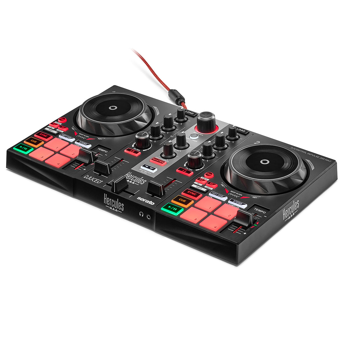 Hercules DJ Control INPULSE 200 MK2 | 2-Channel DJ Controller for Serato DJ Lite