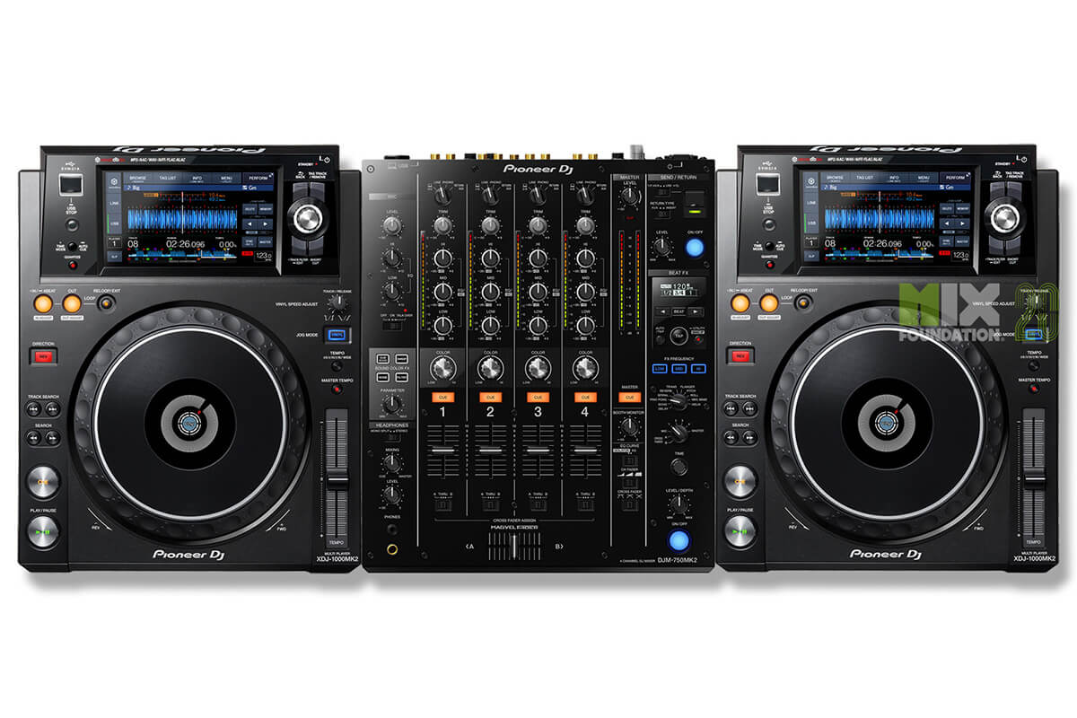 Pioneer XDJ-1000MK2 X DJM-750MK2 Digital Package