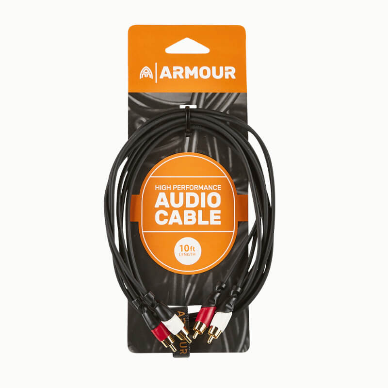 Armour RCA22S - TWIN RCA - TWIN RCA Stereo Cable (10FT/3M)