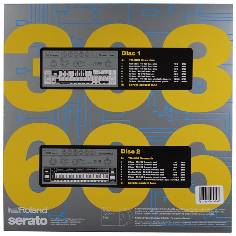 Serato X ROLAND TB-303 / TR-606 DRUMATIX Limited Edition 12" Control Vinyl (Pair)