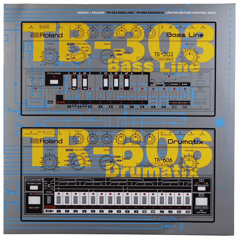 Serato X ROLAND TB-303 / TR-606 DRUMATIX Limited Edition 12" Control Vinyl (Pair)