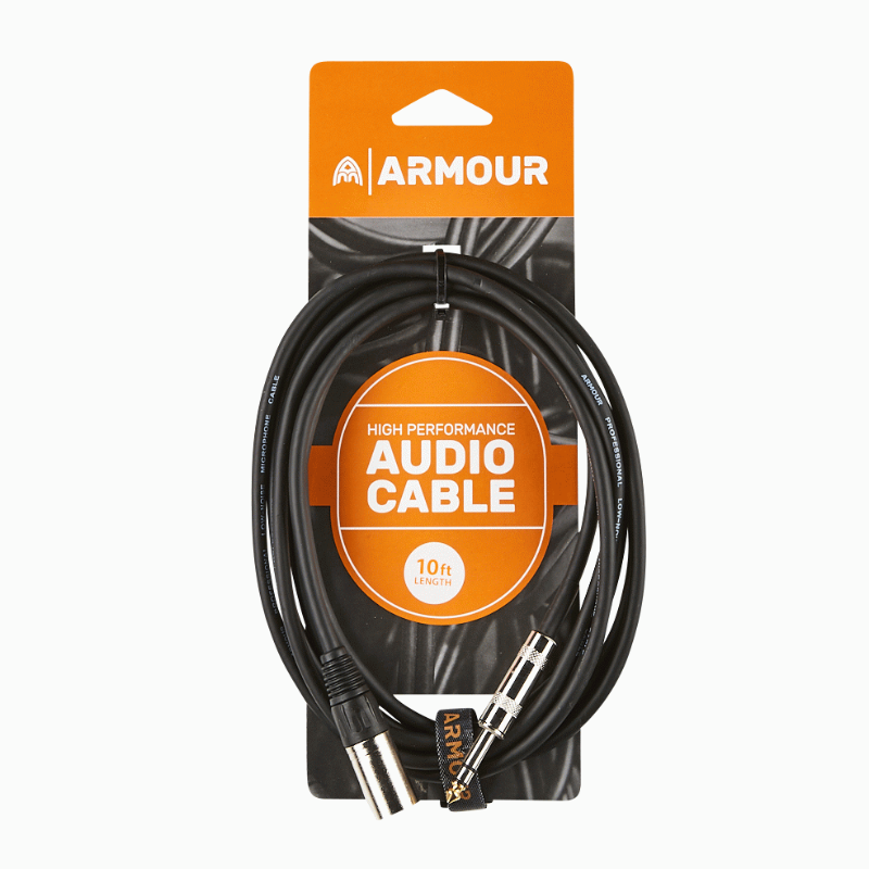 Armour CJPM10 TRS JACK - MXLR Balanced Mic/Input Cable (10FT/3M)