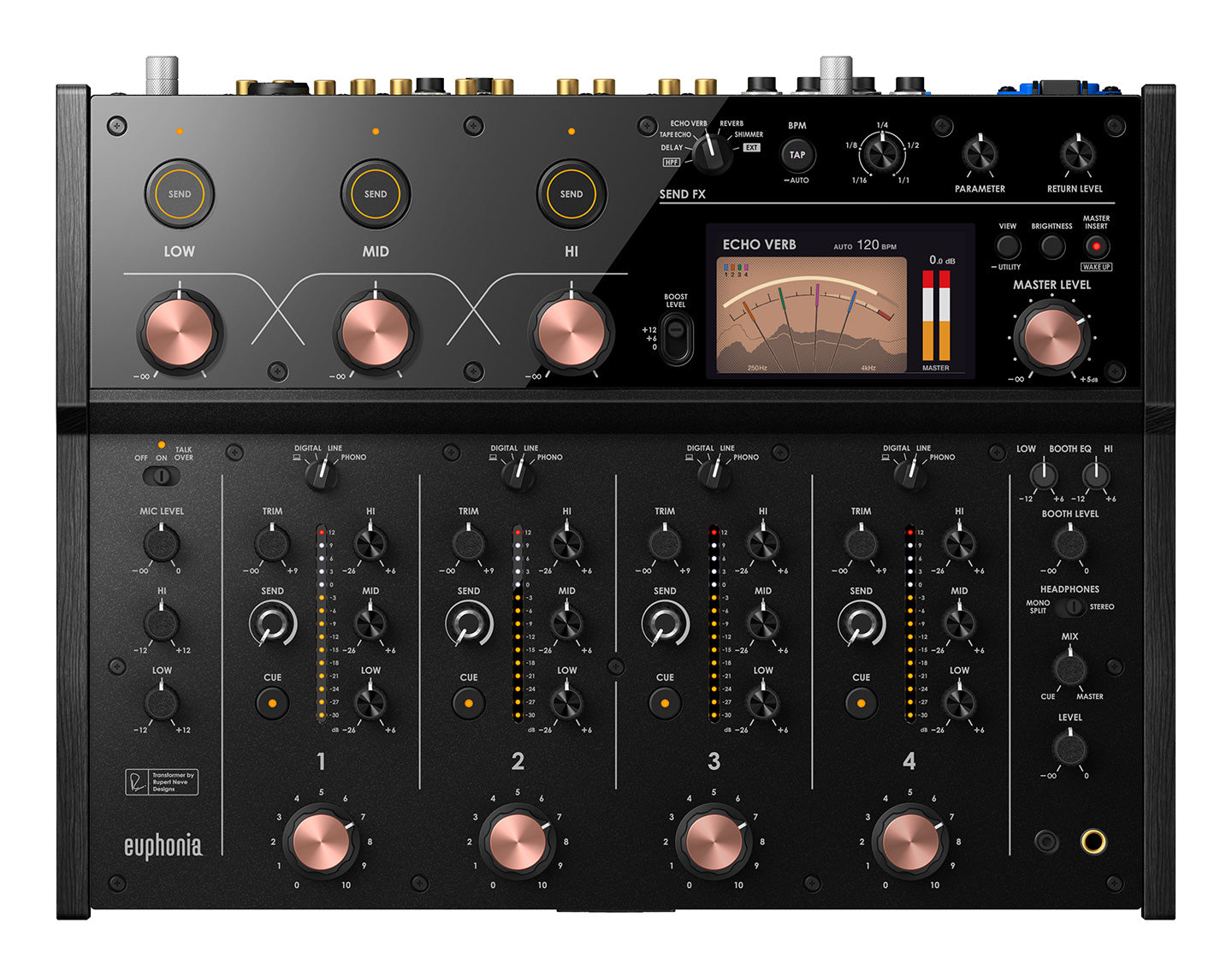 AlphaTheta EUPHONIA Professional 4-Channel Rotary Mixer w/ Rupert Neve Transformer PRE-ORDER