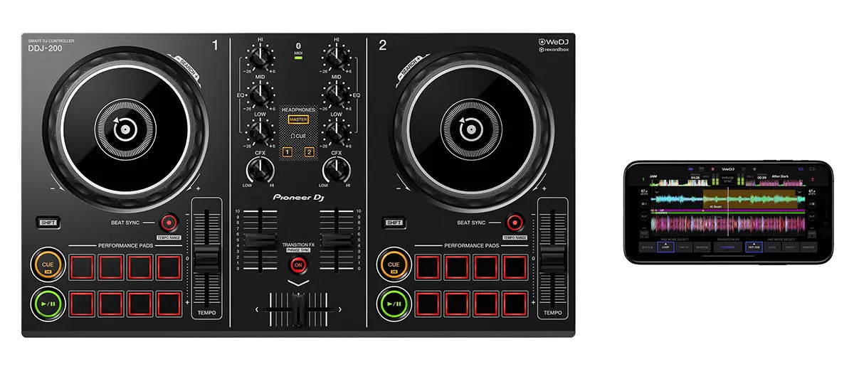 Pioneer DDJ-200 Smart Bluetooth 2-Channel Beginner DJ Controller