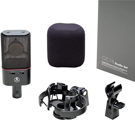 Austrian Audio OC818 Black Multi-Pattern Dual Output Condenser Microphone Studio Set