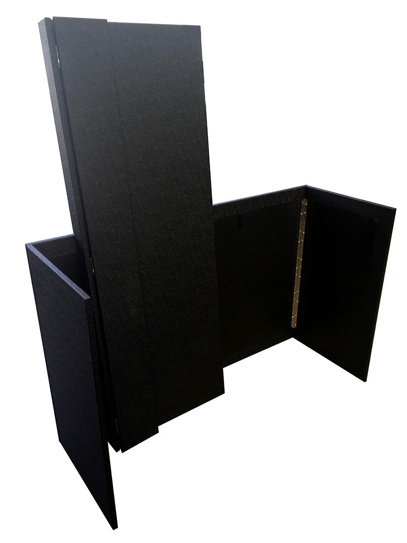 Portable Heavy-Duty DJ BOOTH-TABLE | Black Tolex Vinyl Covered