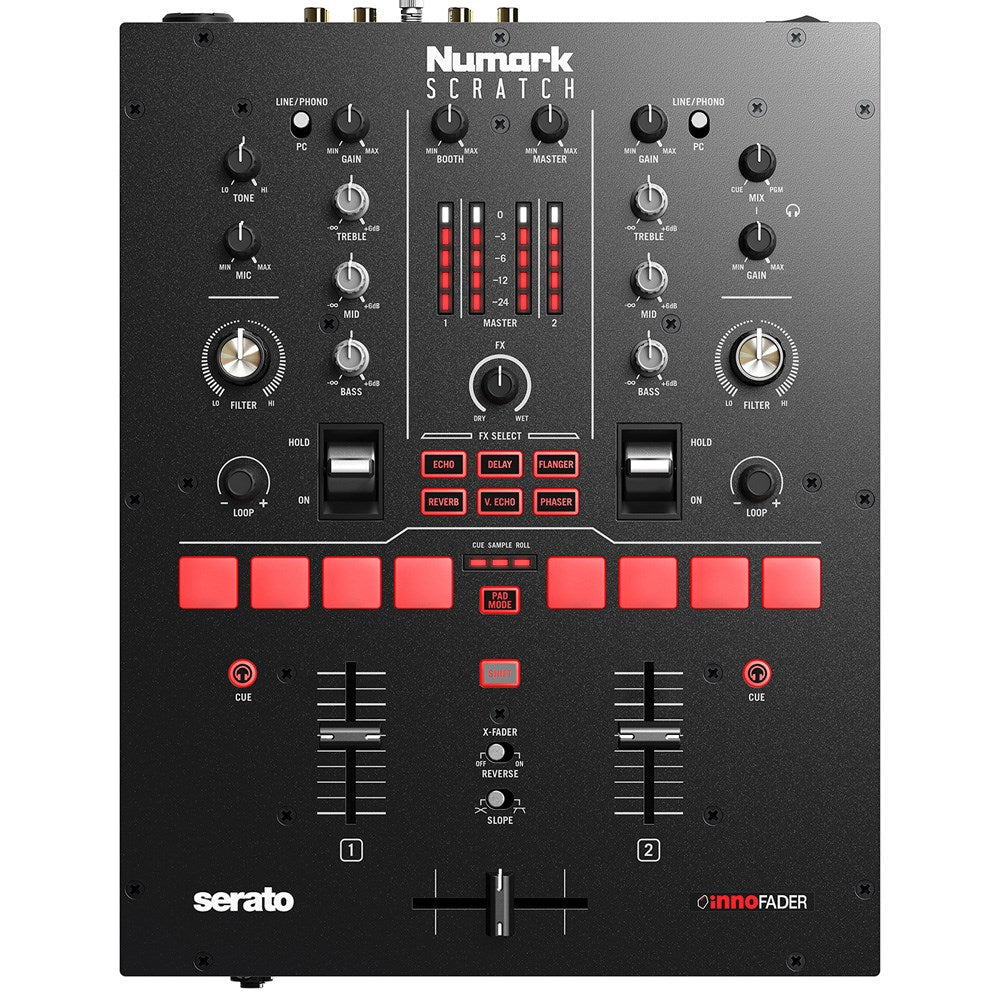 Numark SCRATCH 24-Bit 2-Channel Mixer for Serato DJ Pro with Innofader