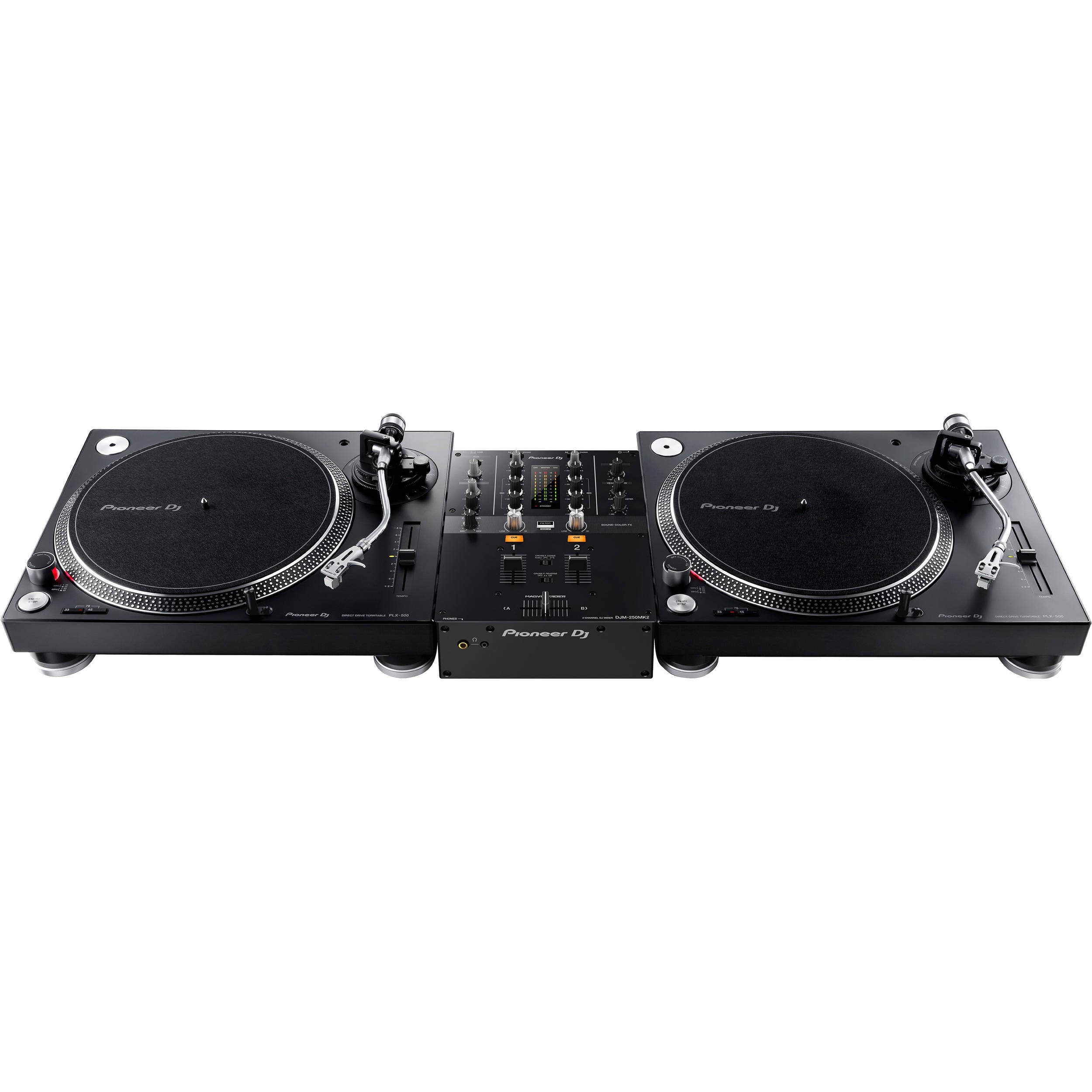 Pioneer PLX-500 Turntable X DJM-250MK2 Beginner DJ Package for Rekordbox DJ LOW-STOCK