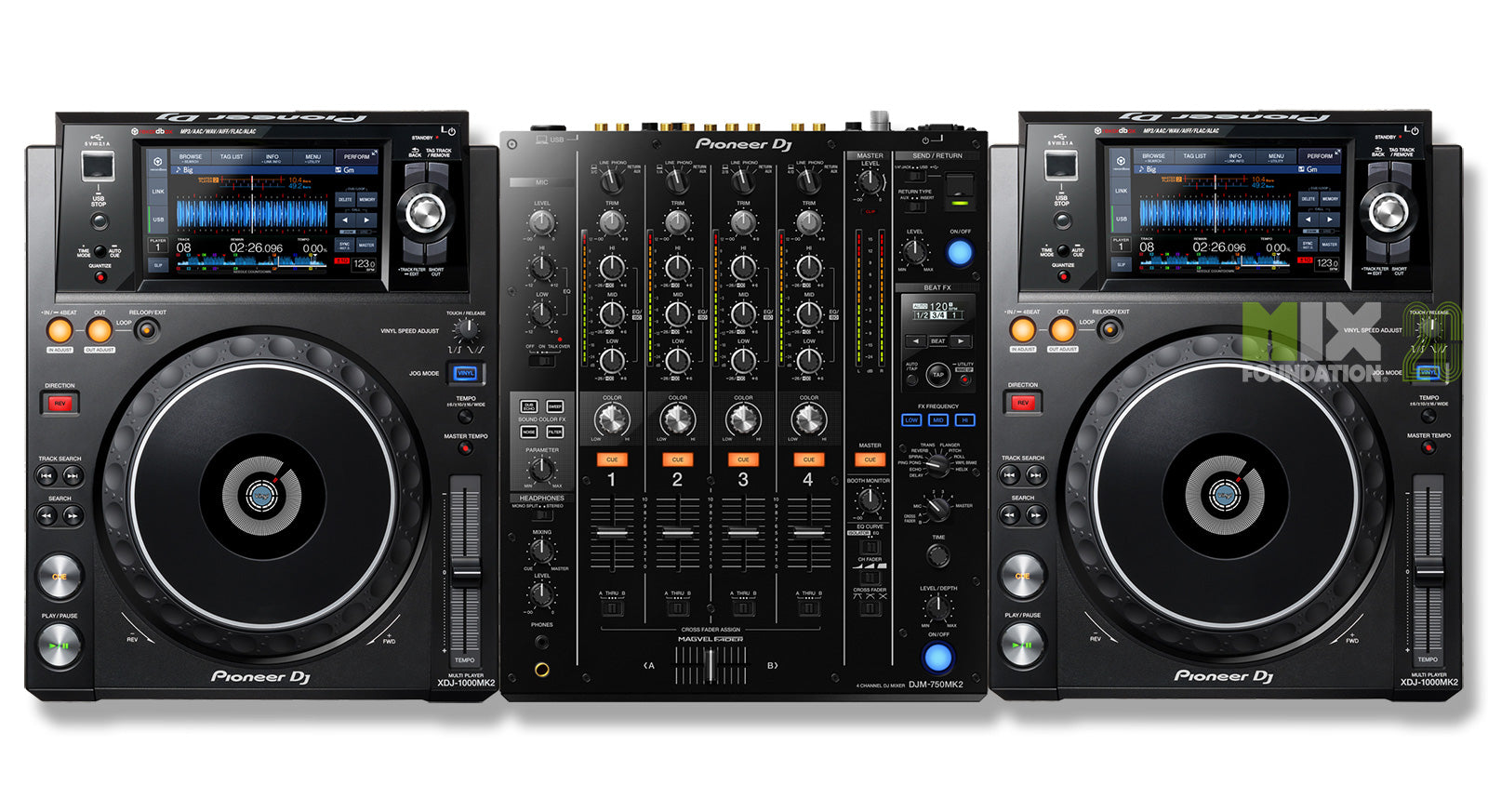 Pioneer XDJ-1000MK2 X DJM-750MK2 Digital Package  PRE-ORDER