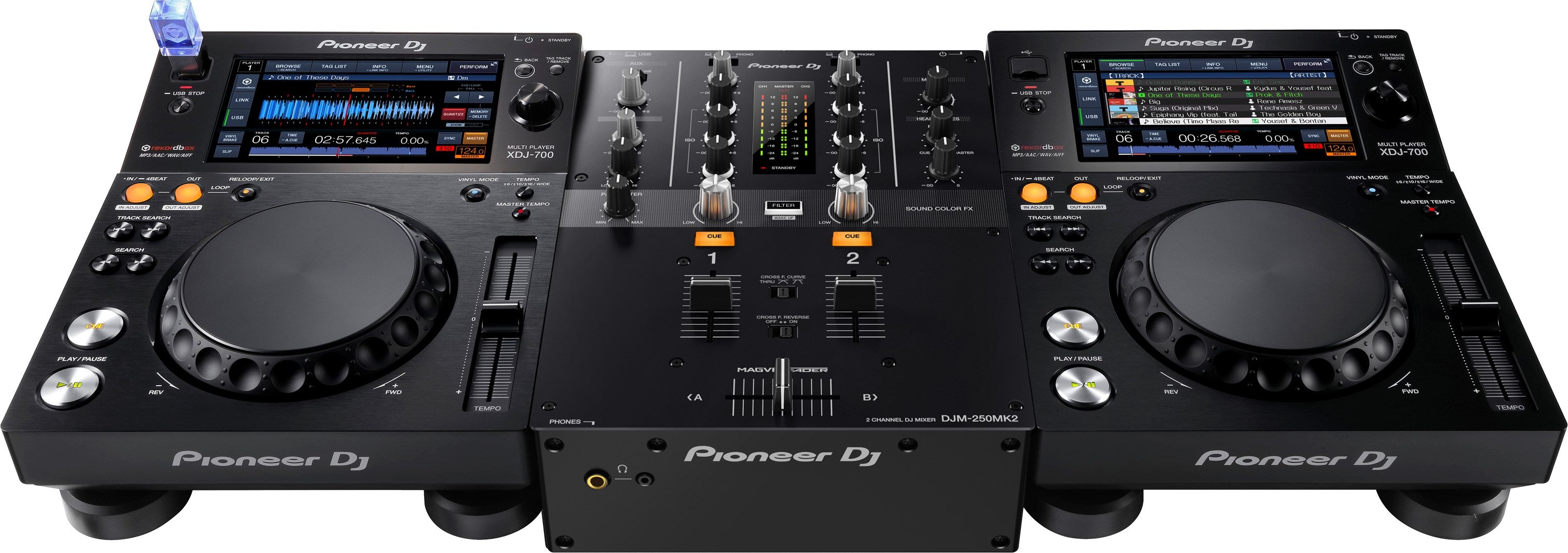 Pioneer XDJ-700 with DJM-250MK2 Digital Media DJ Package LOW-STOCK