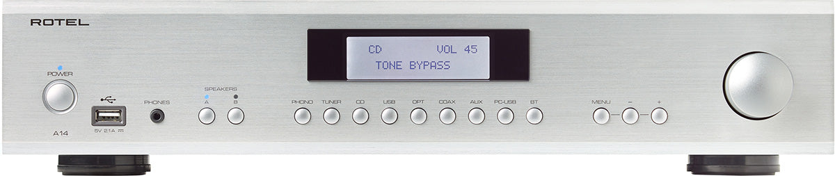 Rotel A14 MKII Stereo Integrated Amplifier (Silver, Black)