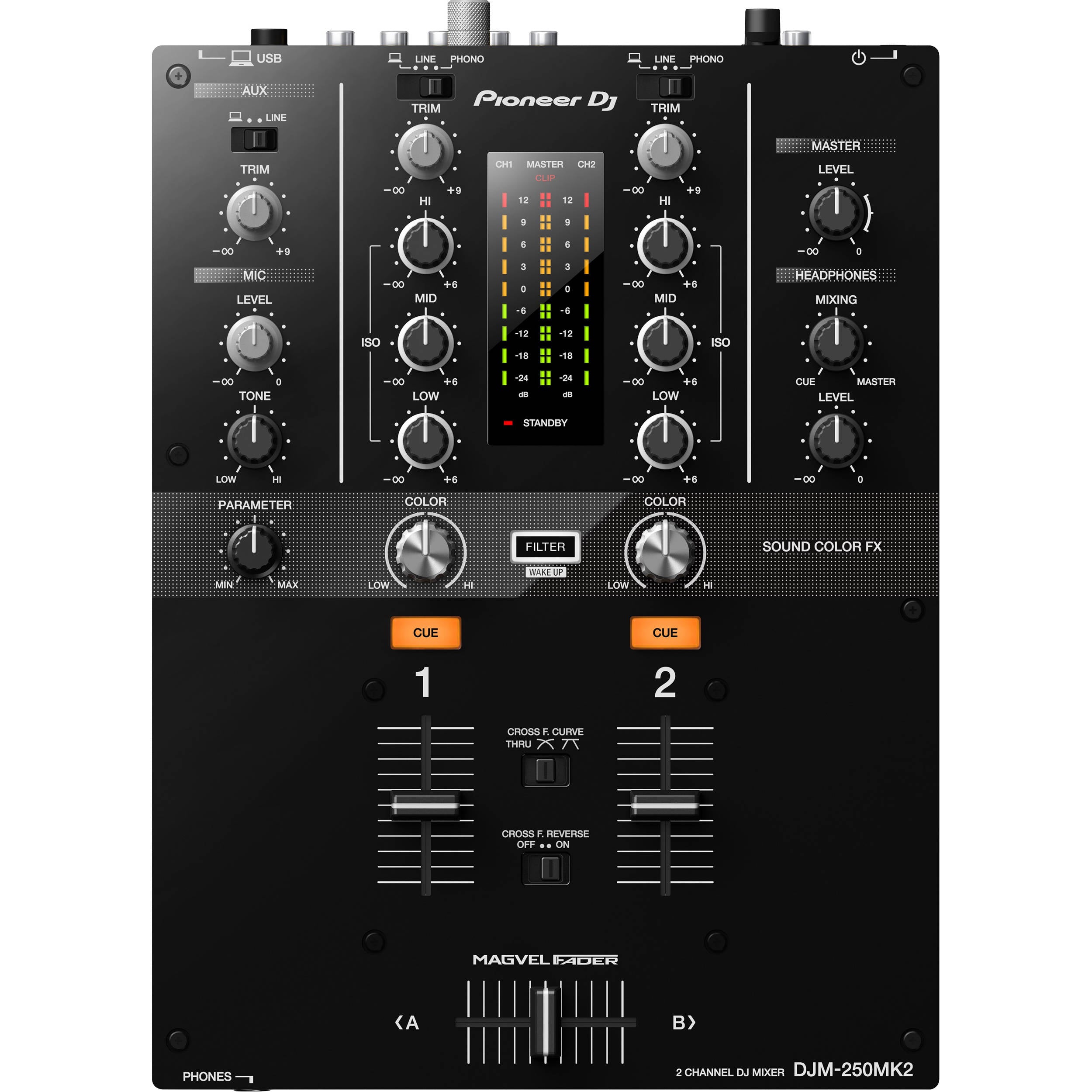 Pioneer DJM-250MK2 2-Ch DJ Mixer with Rekordbox DJ & DVS LOW-STOCK