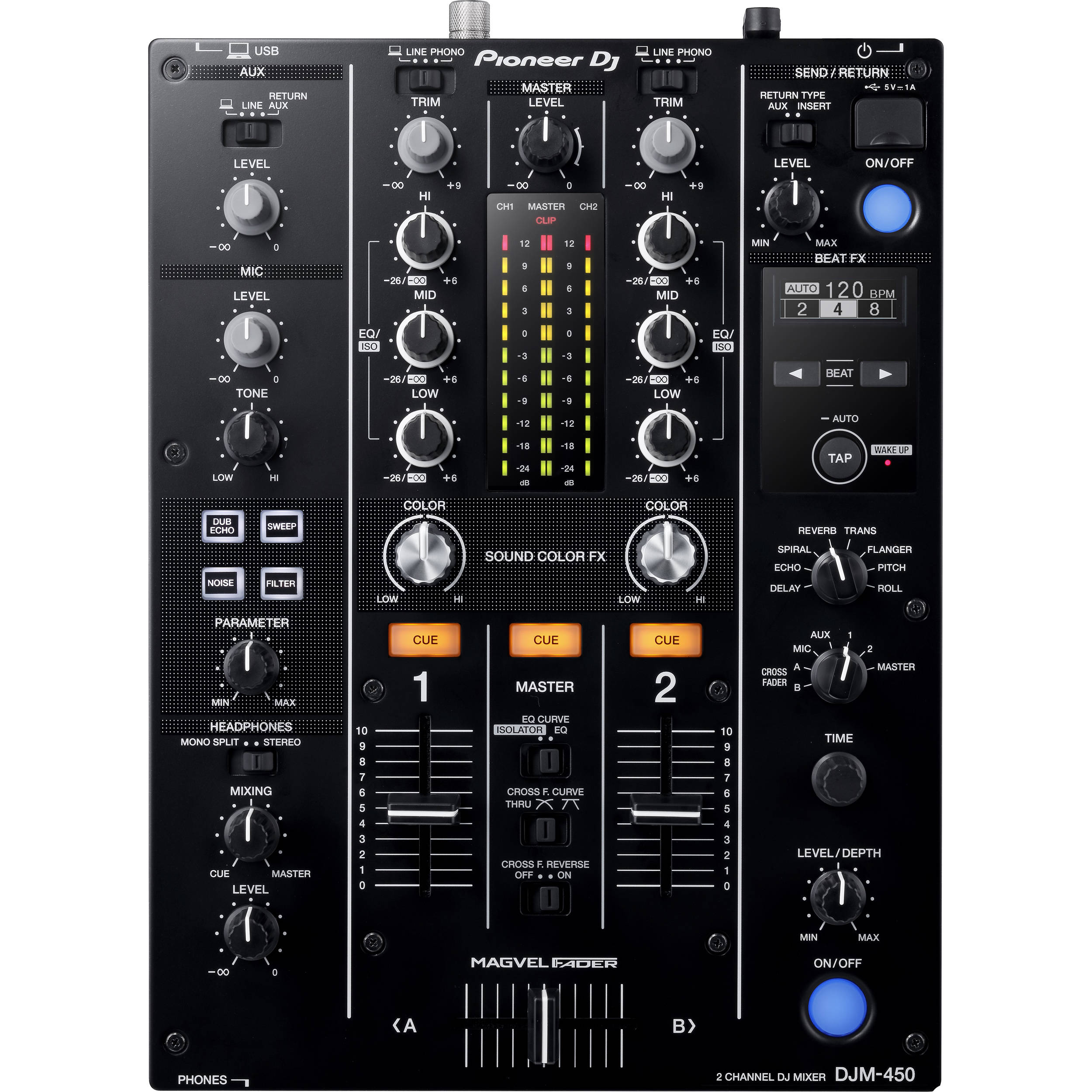 Pioneer DJM-450 2-Channel DJ Mixer with Rekorbox DJ PRE-ORDER