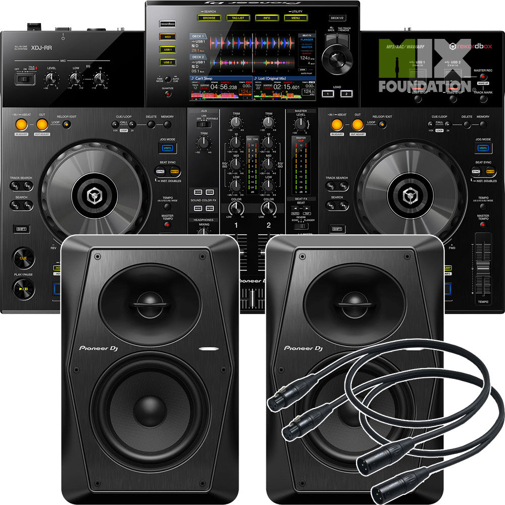 Pioneer XDJ-RR All-In-One DJ Systems for Rekordbox X VM-50 Monitors Package