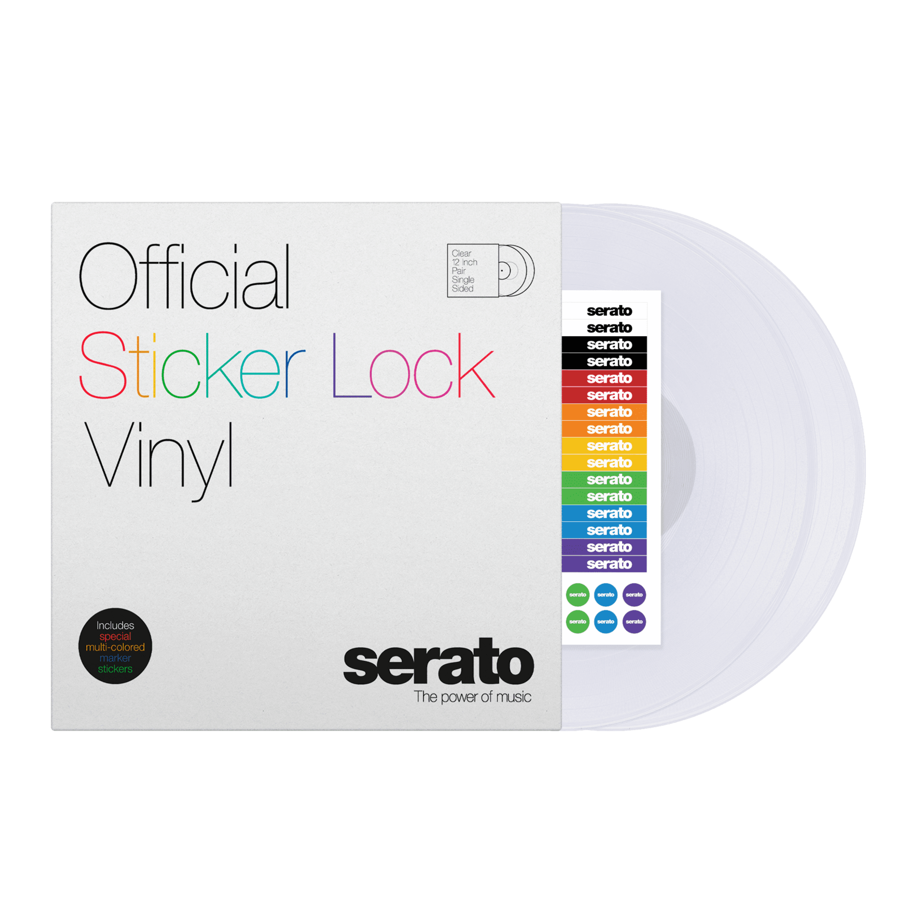 Serato STICKER LOCK 12" Control Vinyl (Pair)