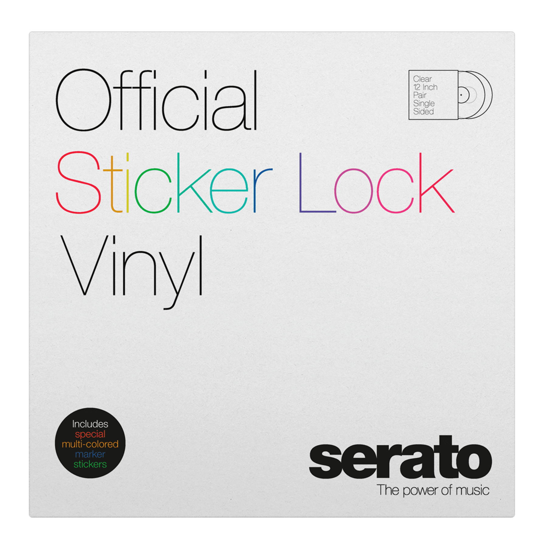 Serato STICKER LOCK 12" Control Vinyl (Pair)