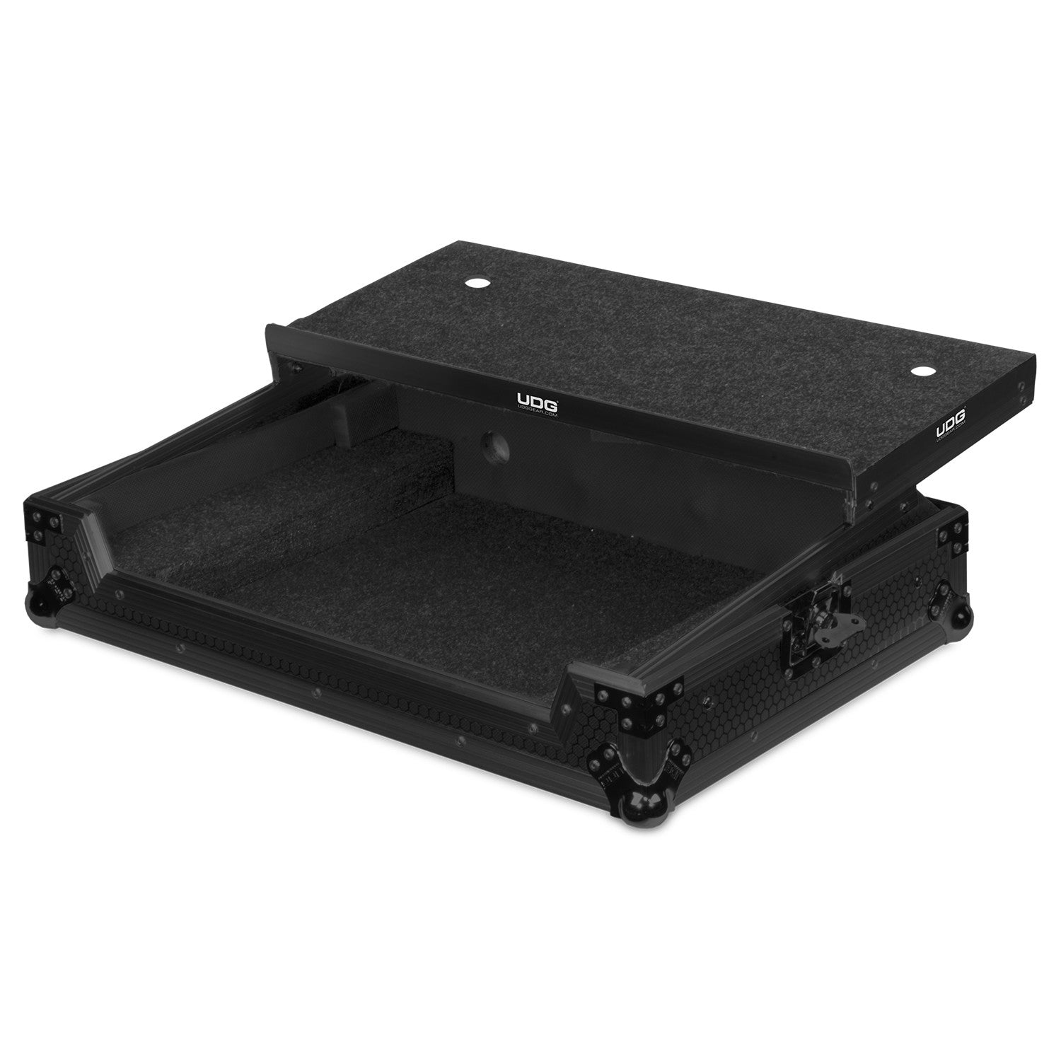 UDG Ultimate FLIGHT CASE Pioneer DDJ-SX2/SX3/RX Black MK2 Plus (Laptop Shelf)