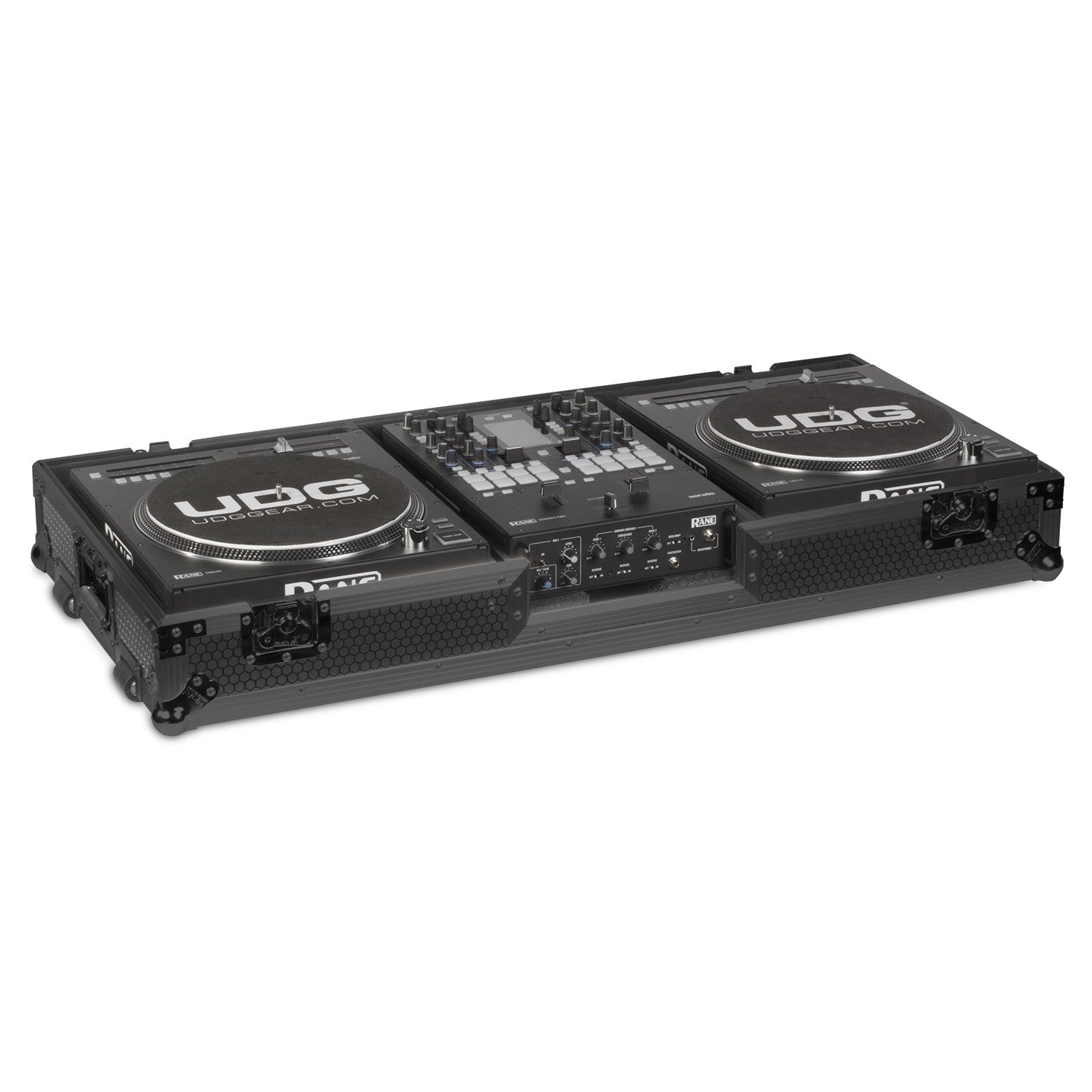 UDG Ultimate FLIGHT CASE Set Rane Twelve & Seventy-Two Black Plus (Wheels)